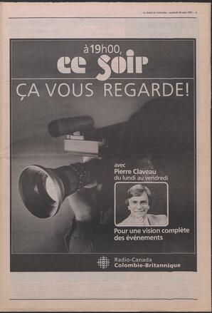 Le Soleil de Colombie, June 26, 1987, page 9