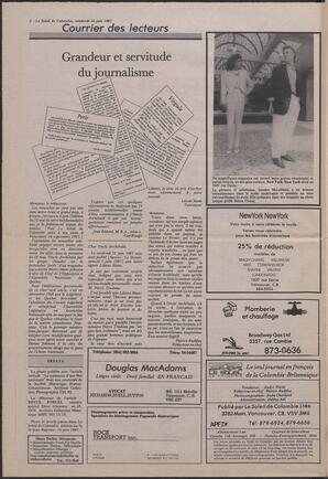 Le Soleil de Colombie, June 26, 1987, page 2