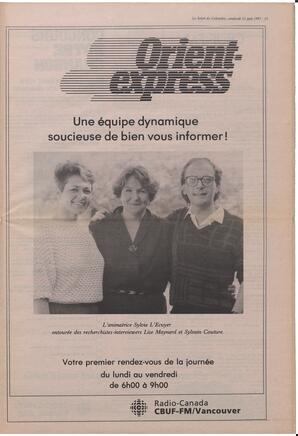 Le Soleil de Colombie, June 12, 1987, page 11