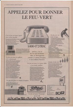 Le Soleil de Colombie, June 12, 1987, page 8