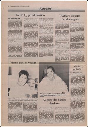 Le Soleil de Colombie, June 5, 1987, page 16