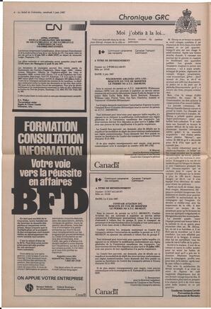 Le Soleil de Colombie, June 5, 1987, page 6