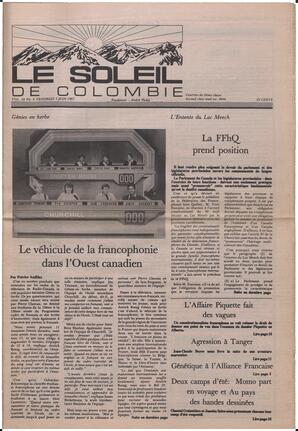 Le Soleil de Colombie, June 5, 1987, page 1
