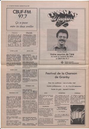 Le Soleil de Colombie, May 29, 1987, page 10