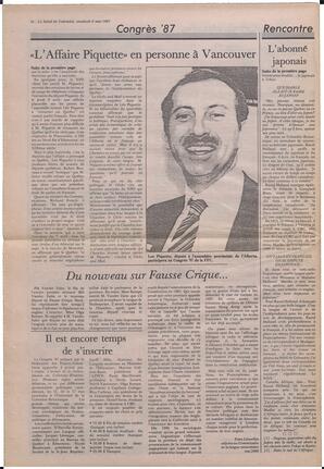 Le Soleil de Colombie, May 8, 1987, page 16