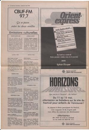 Le Soleil de Colombie, May 8, 1987, page 10