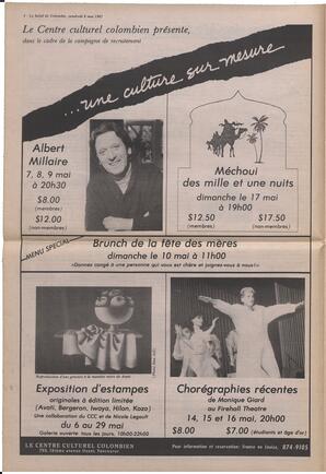 Le Soleil de Colombie, May 8, 1987, page 4