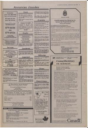 Le Soleil de Colombie, May 1, 1987, page 15
