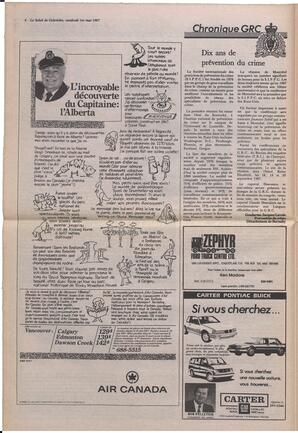 Le Soleil de Colombie, May 1, 1987, page 6