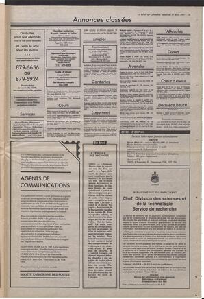 Le Soleil de Colombie, April 17, 1987, page 23