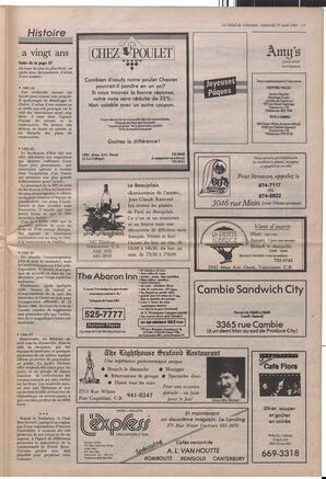 Le Soleil de Colombie, April 17, 1987, page 17