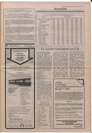 Le Soleil de Colombie, April 17, 1987, page 9