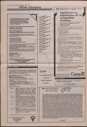 Le Soleil de Colombie, April 3, 1987, page 18