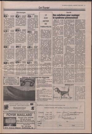 Le Soleil de Colombie, April 3, 1987, page 17