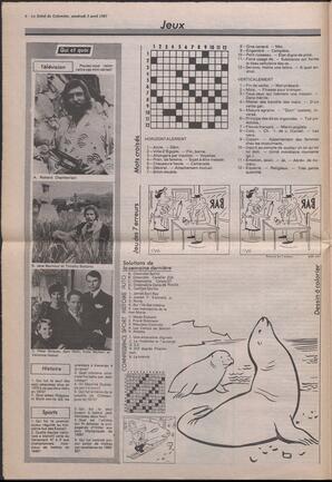 Le Soleil de Colombie, April 3, 1987, page 6