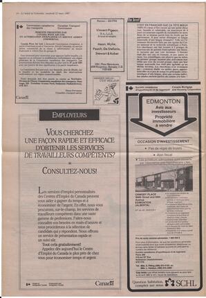 Le Soleil de Colombie, March 27, 1987, page 14