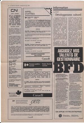 Le Soleil de Colombie, March 20, 1987, page 14