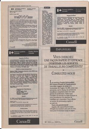 Le Soleil de Colombie, March 13, 1987, page 14