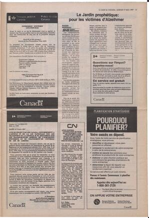 Le Soleil de Colombie, March 13, 1987, page 11