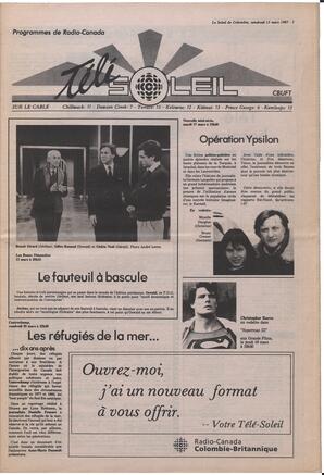 Le Soleil de Colombie, March 13, 1987, page 7