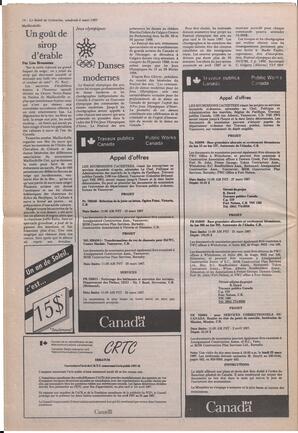 Le Soleil de Colombie, March 6, 1987, page 14