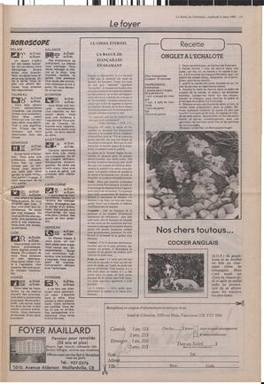 Le Soleil de Colombie, March 6, 1987, page 13