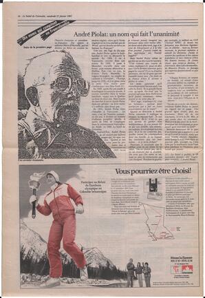Le Soleil de Colombie, February 27, 1987, page 16