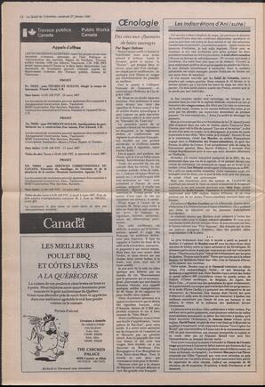 Le Soleil de Colombie, February 27, 1987, page 12