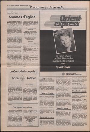 Le Soleil de Colombie, February 27, 1987, page 10