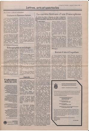 Le Soleil de Colombie, February 27, 1987, page 5