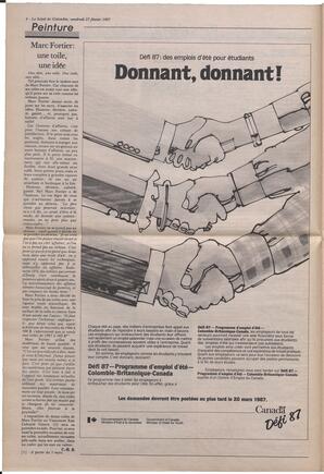 Le Soleil de Colombie, February 27, 1987, page 4