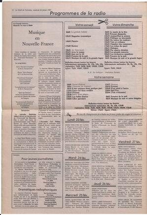 Le Soleil de Colombie, February 20, 1987, page 12