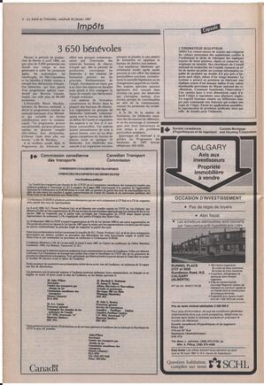 Le Soleil de Colombie, February 20, 1987, page 8