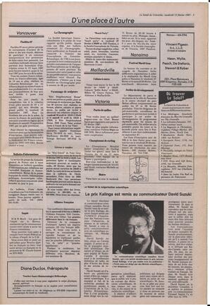 Le Soleil de Colombie, February 13, 1987, page 3