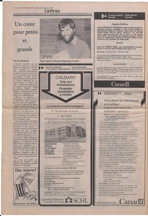 Le Soleil de Colombie, January 23, 1987, page 14