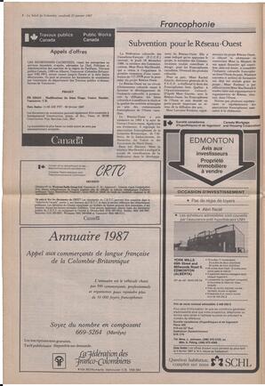 Le Soleil de Colombie, January 23, 1987, page 8