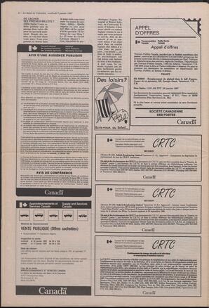 Le Soleil de Colombie, January 9, 1987, page 14