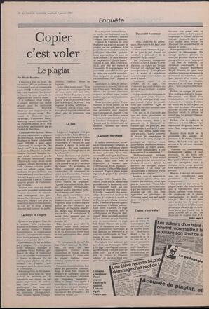 Le Soleil de Colombie, January 9, 1987, page 12