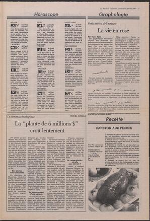 Le Soleil de Colombie, January 9, 1987, page 11