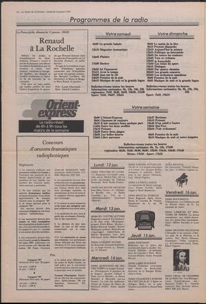 Le Soleil de Colombie, January 9, 1987, page 10