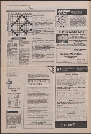 Le Soleil de Colombie, January 9, 1987, page 4