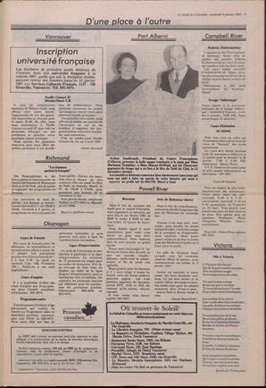 Le Soleil de Colombie, January 9, 1987, page 3