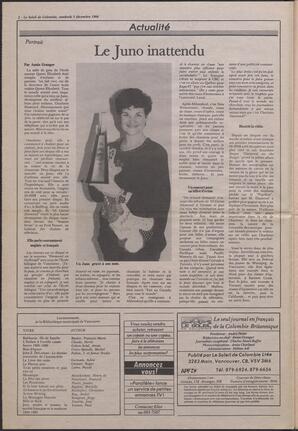 Le Soleil de Colombie, December 5, 1986, page 2