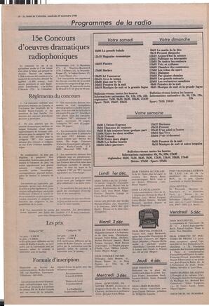 Le Soleil de Colombie, November 28, 1986, page 12