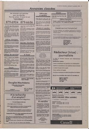 Le Soleil de Colombie, November 21, 1986, page 19