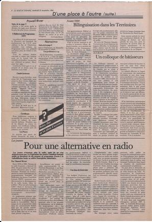 Le Soleil de Colombie, November 21, 1986, page 8
