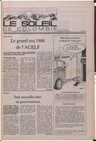 Le Soleil de Colombie, November 14, 1986