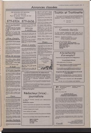 Le Soleil de Colombie, November 14, 1986, page 15