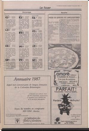 Le Soleil de Colombie, November 14, 1986, page 13