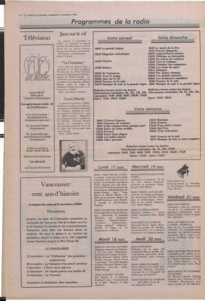 Le Soleil de Colombie, November 14, 1986, page 10